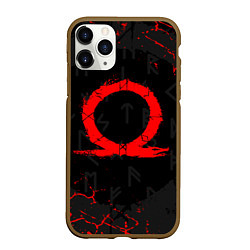 Чехол iPhone 11 Pro матовый GOD OF WAR CRATOS LOGO, цвет: 3D-коричневый