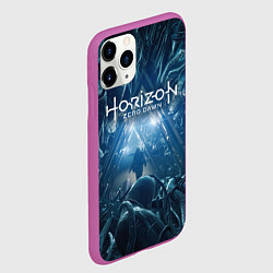 Чехол iPhone 11 Pro матовый Рльех Горизонт, цвет: 3D-фиолетовый — фото 2