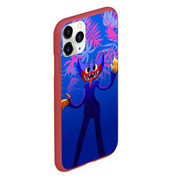 Чехол iPhone 11 Pro матовый Poppy Playtime Тропические листья, цвет: 3D-красный — фото 2