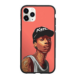 Чехол iPhone 11 Pro матовый Wiz Khalifa Art, цвет: 3D-черный