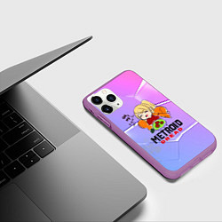 Чехол iPhone 11 Pro матовый Metroid Dread Самус Аран, цвет: 3D-фиолетовый — фото 2