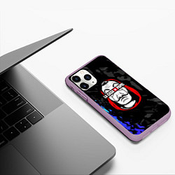 Чехол iPhone 11 Pro матовый Бумажный дом Маска дали, цвет: 3D-сиреневый — фото 2