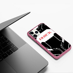 Чехол iPhone 11 Pro матовый Buick Лого Эмблема спина, цвет: 3D-малиновый — фото 2