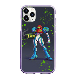 Чехол iPhone 11 Pro матовый Green Blood Metroid Dread, цвет: 3D-светло-сиреневый