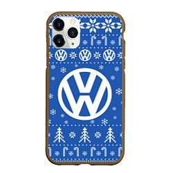 Чехол iPhone 11 Pro матовый Volkswagen Новогодний