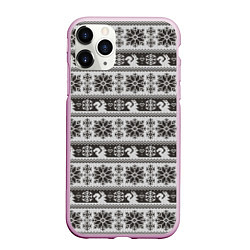 Чехол iPhone 11 Pro матовый Squirrel Pattern, цвет: 3D-розовый