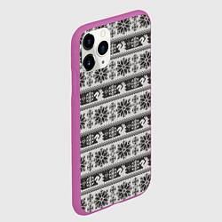 Чехол iPhone 11 Pro матовый Squirrel Pattern, цвет: 3D-фиолетовый — фото 2