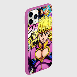 Чехол iPhone 11 Pro матовый JoJos Bizarre Adventure - Джорно Джованна, цвет: 3D-фиолетовый — фото 2