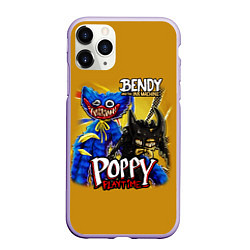 Чехол iPhone 11 Pro матовый POPPY PLAYTIME AND BENDY AND THE INK MACHINE