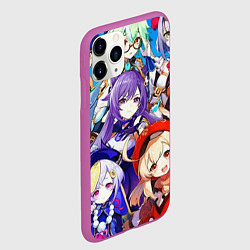 Чехол iPhone 11 Pro матовый ГЕРОИ ИГРЫ GENSHIN IMPACT, цвет: 3D-фиолетовый — фото 2