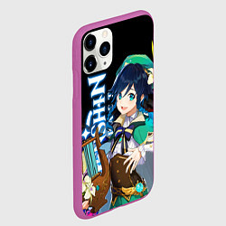 Чехол iPhone 11 Pro матовый VENTI - GENSHIN IMPACT, цвет: 3D-фиолетовый — фото 2