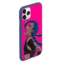 Чехол iPhone 11 Pro матовый League of legends Jinx, цвет: 3D-тёмно-синий — фото 2