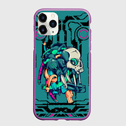 Чехол iPhone 11 Pro матовый Cyberpunk 2077!, цвет: 3D-фиолетовый