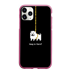 Чехол iPhone 11 Pro матовый UNDERTALE DOG НА КАНАТЕ