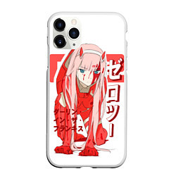 Чехол iPhone 11 Pro матовый Zero Two - Darling in the Franxx, цвет: 3D-белый