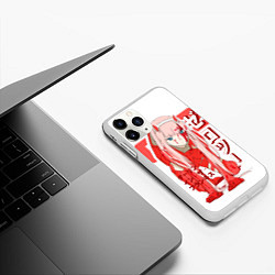 Чехол iPhone 11 Pro матовый Zero Two - Darling in the Franxx, цвет: 3D-белый — фото 2