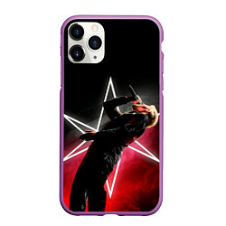 Чехол iPhone 11 Pro матовый Oliver on live, цвет: 3D-фиолетовый