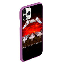 Чехол iPhone 11 Pro матовый Master of Puppets - Metallica, цвет: 3D-фиолетовый — фото 2