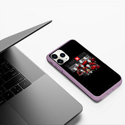 Чехол iPhone 11 Pro матовый LA CASA DE PAPEL BELLA CIAO - СЕРИАЛ БУМАЖНЫЙ ДОМ, цвет: 3D-сиреневый — фото 2