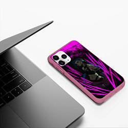 Чехол iPhone 11 Pro матовый Pink Jinx, цвет: 3D-малиновый — фото 2