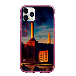 Чехол iPhone 11 Pro матовый Animals - Pink Floyd, цвет: 3D-малиновый