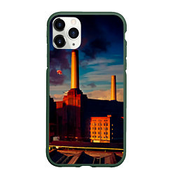 Чехол iPhone 11 Pro матовый Animals - Pink Floyd, цвет: 3D-темно-зеленый