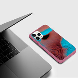 Чехол iPhone 11 Pro матовый Meddle - Pink Floyd, цвет: 3D-малиновый — фото 2