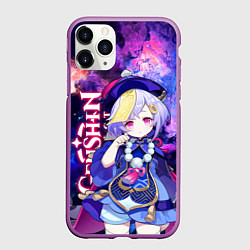Чехол iPhone 11 Pro матовый КИКИ, GENSHIN IMPACT SPACE ГАЛАКТИКА