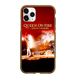 Чехол iPhone 11 Pro матовый Queen on Fire - Live at the Bowl, цвет: 3D-коричневый