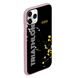 Чехол iPhone 11 Pro матовый Triathlon Триатлон, цвет: 3D-розовый — фото 2