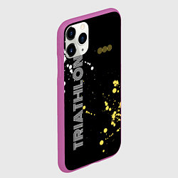 Чехол iPhone 11 Pro матовый Triathlon Триатлон, цвет: 3D-фиолетовый — фото 2