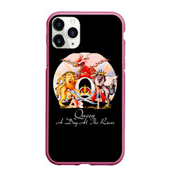 Чехол iPhone 11 Pro матовый A Day at the Races - Queen, цвет: 3D-малиновый