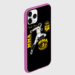 Чехол iPhone 11 Pro матовый ММА Битва Воинов, цвет: 3D-фиолетовый — фото 2