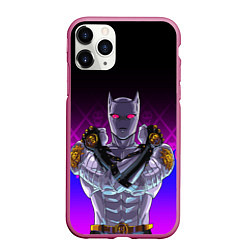 Чехол iPhone 11 Pro матовый JOJO KILLER QUEEN КОРОЛЕВА УБИЙЦА FIRE STYLE, цвет: 3D-малиновый