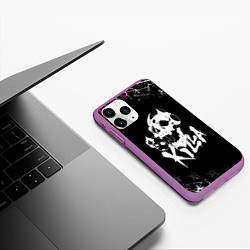 Чехол iPhone 11 Pro матовый JOJO KILLER QUEEN КИЛЛЕР КВИН KILLA ЧЕРЕП, цвет: 3D-фиолетовый — фото 2