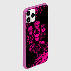 Чехол iPhone 11 Pro матовый JOJO BIZARRE ADVENTURE ПЕРСОНАЖИ, цвет: 3D-фиолетовый — фото 2
