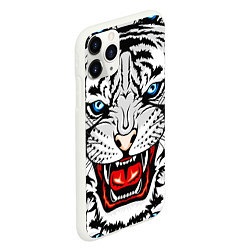 Чехол iPhone 11 Pro матовый БЕЛЫЙ ТИГР СИМВОЛ НОВОГО ГОДА 2022 WHITE TIGER, цвет: 3D-белый — фото 2