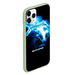 Чехол iPhone 11 Pro матовый Ride the Lightning Metallica, цвет: 3D-салатовый — фото 2