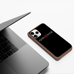 Чехол iPhone 11 Pro матовый GOD OF WAR LOGO, РУНЫ, цвет: 3D-коричневый — фото 2