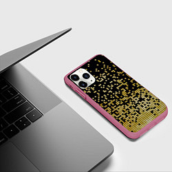 Чехол iPhone 11 Pro матовый Fashion Pattern 2028, цвет: 3D-малиновый — фото 2