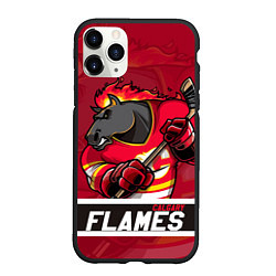 Чехол iPhone 11 Pro матовый Калгари Флэймз, Calgary Flames