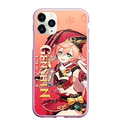 Чехол iPhone 11 Pro матовый Genshin Impact - Yanfei, цвет: 3D-розовый
