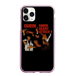 Чехол iPhone 11 Pro матовый Sheer Heart Attack - Queen, цвет: 3D-розовый