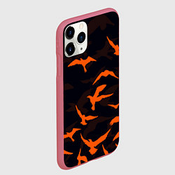 Чехол iPhone 11 Pro матовый Стая Воронов, цвет: 3D-малиновый — фото 2