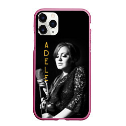 Чехол iPhone 11 Pro матовый Певица Adele, цвет: 3D-малиновый