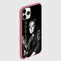 Чехол iPhone 11 Pro матовый Певица Adele, цвет: 3D-малиновый — фото 2