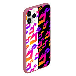 Чехол iPhone 11 Pro матовый JOJO BIZARRE ADVENTURE ДЖО ДЖО УЗОР, цвет: 3D-малиновый — фото 2