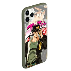 Чехол iPhone 11 Pro матовый JOJO BIZARRE ADVENTURE ДЖОДЖО, цвет: 3D-темно-зеленый — фото 2