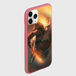 Чехол iPhone 11 Pro матовый DOTA 2 ДЖАГЕРНАУТ, цвет: 3D-малиновый — фото 2