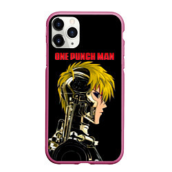 Чехол iPhone 11 Pro матовый Кибернетическое тело Геноса One Punch-Man, цвет: 3D-малиновый